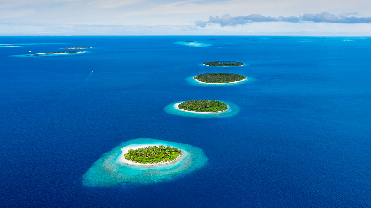 Maldives island in Indian Ocean